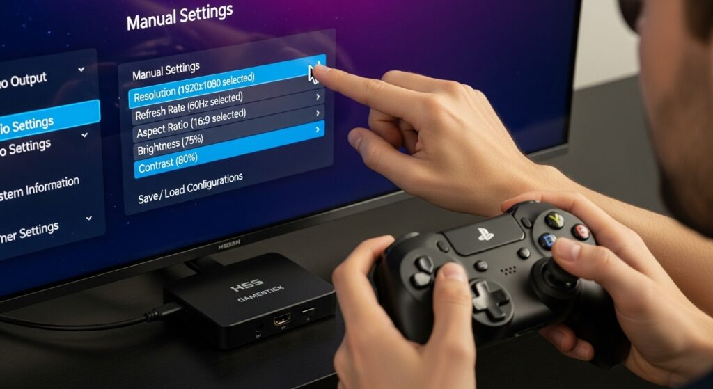 manual settings hssgamestick